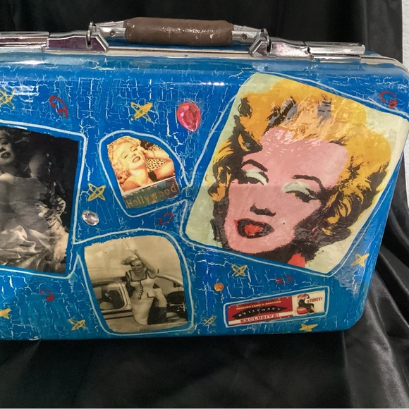 Marilyn Monroe handmade decor Decoupage briefcase. - Picture 3 of 8